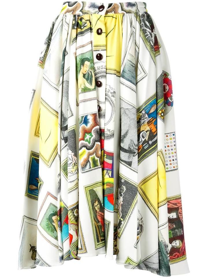 Olympia Le-tan 'frida Collector' Skirt, Women's, Size: 36, White, Viscose/spandex/elastane