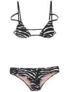 Adriana Degreas Alça Triangle Top Bikini Set - Black