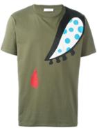 J.w.anderson 'doll Eye' Motif T-shirt, Men's, Size: Xl, Green, Cotton