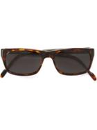 Lesca Tortoise Rectangular Sunglasses