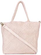Officine Creative Woven Shopper Tote - Pink & Purple
