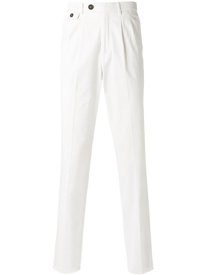 Brunello Cucinelli Chino Trousers, Men's, Size: 52, Nude/neutrals, Cotton/spandex/elastane