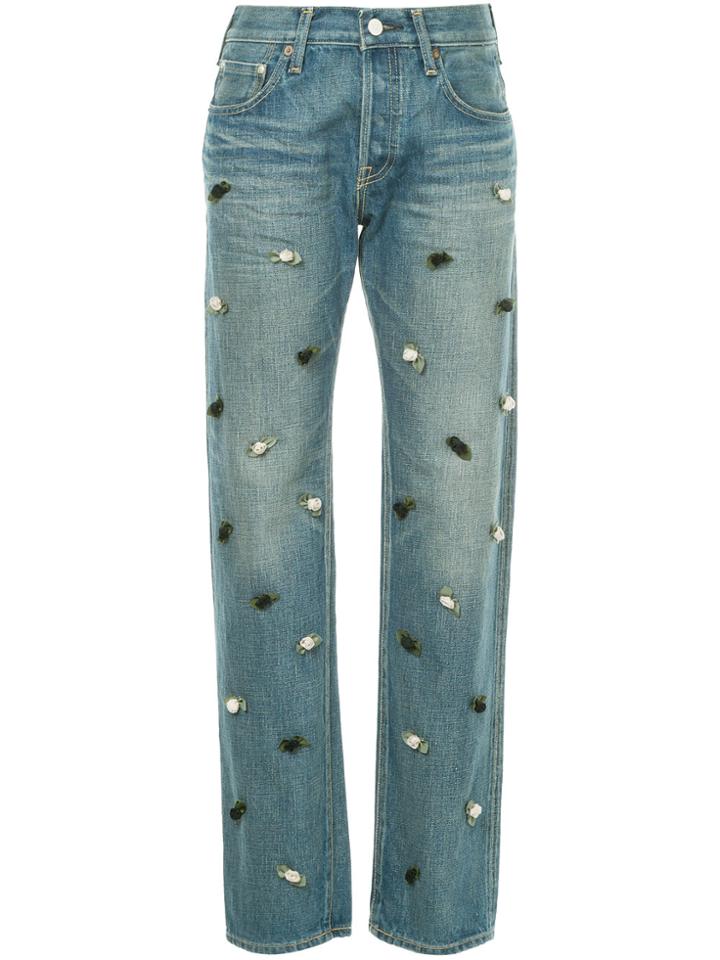 Tu Es Mon Trésor Rose Garden Straight Jeans - Blue