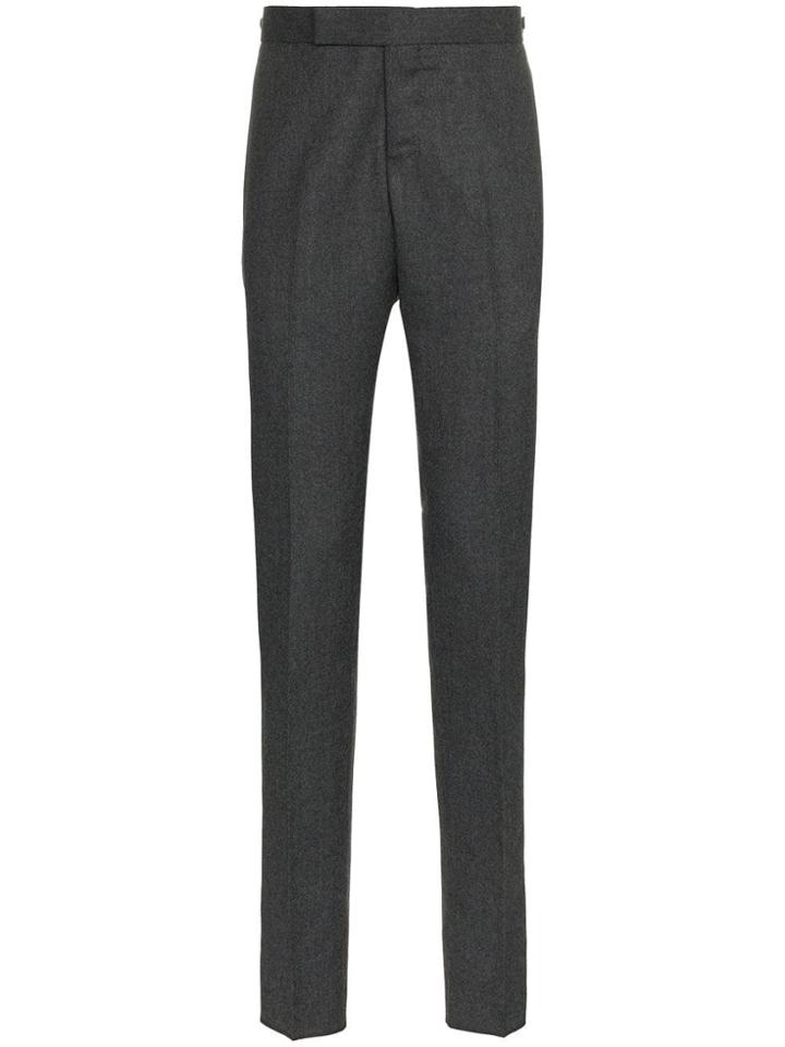Thom Browne Tailored Striped Wool Trousers - Grey