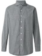 Lardini Club Collar Checked Shirt - Grey