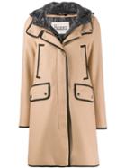 Herno Hooded Mid-length Coat - Neutrals