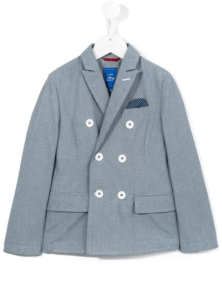 Fay Kids Double Breasted Blazer, Boy's, Size: 10 Yrs, Blue
