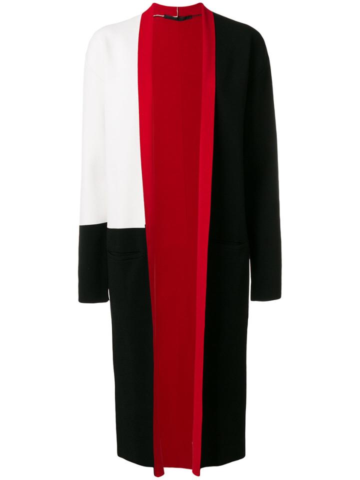 Haider Ackermann Colour Block Long Jacket - Black