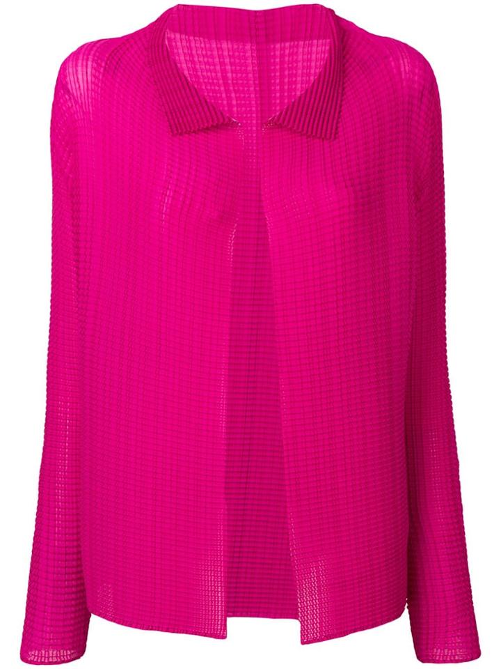 Issey Miyake Micro-pleated Jacket - Pink