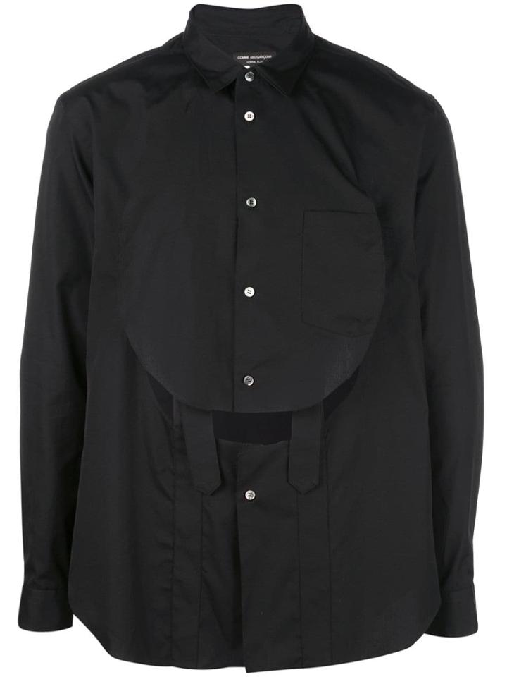 Comme Des Garçons Homme Plus Cut Out Front Shirt - Black