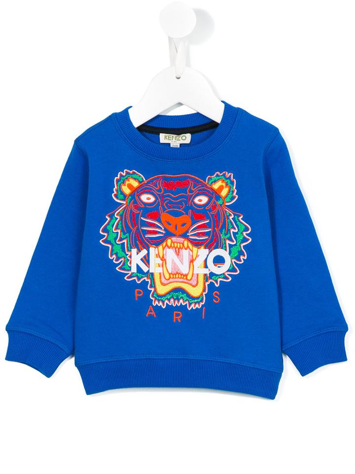 Kenzo Kids Embroidered Logo Sweatshirt, Toddler Boy's, Size: 36 Mth, Blue