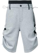 Public School - Side Stripe Track Shorts - Men - Spandex/elastane/viscose - S, Grey, Spandex/elastane/viscose