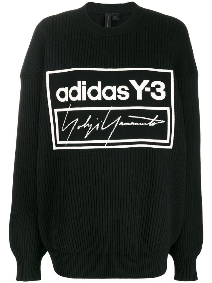 Y-3 Stitched Logo Jumper - Black