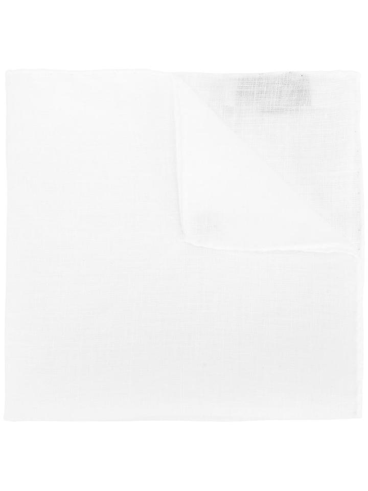 Fashion Clinic Timeless Plain Pocket Square, Men's, White, Linen/flax
