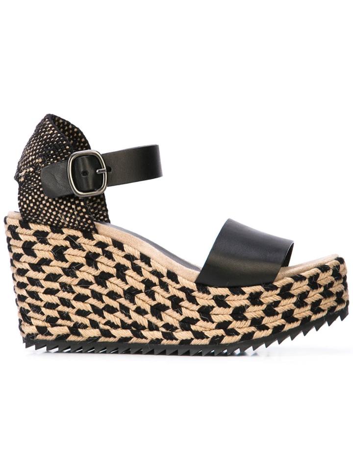 Pedro Garcia Dael Wedge Sandals - Neutrals