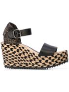 Pedro Garcia Dael Wedge Sandals - Neutrals