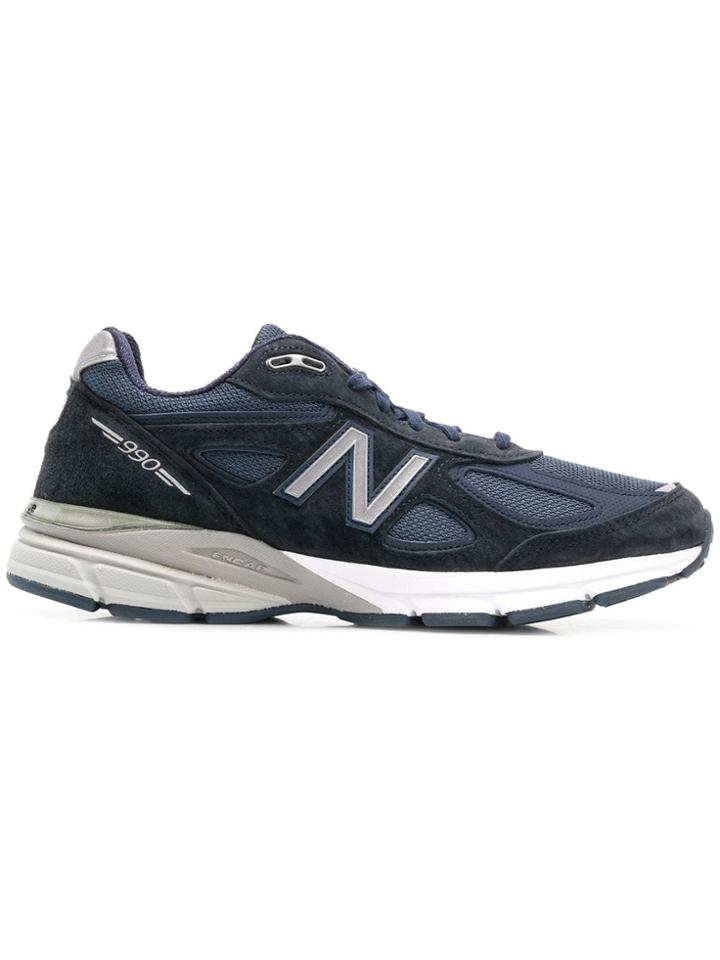 New Balance 990v4 Lace-up Sneakers - Blue