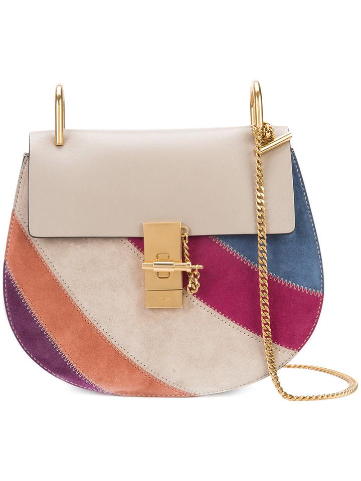 Chloé - Drew Shoulder Bag - Women - Leather/suede - One Size, Grey, Leather/suede