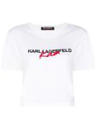Karl Lagerfeld Karl X Kaia Cropped T-shirt - White