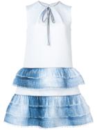 Nha Khanh Short Ruffled Dress - Blue