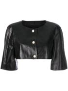 Chanel Vintage Cropped Leather Jacket - Black