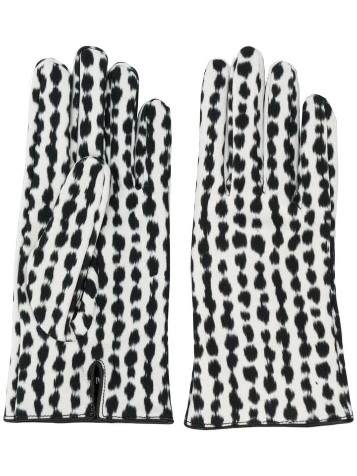 Raf Simons Abstract Pattern Gloves - White