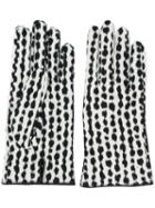 Raf Simons Abstract Pattern Gloves - White