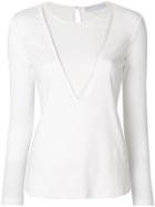 Fabiana Filippi Neck Insert Blouse - White