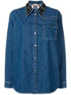Nº21 Embellished Collar Shirt - Blue