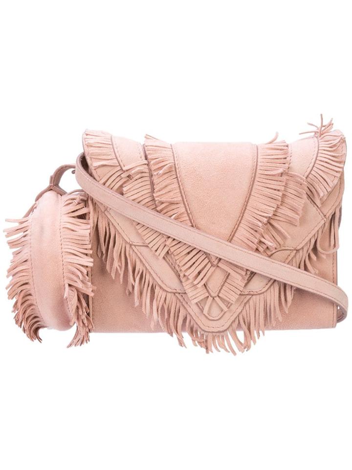 Elena Ghisellini Fringe Crossbody Bag - Pink