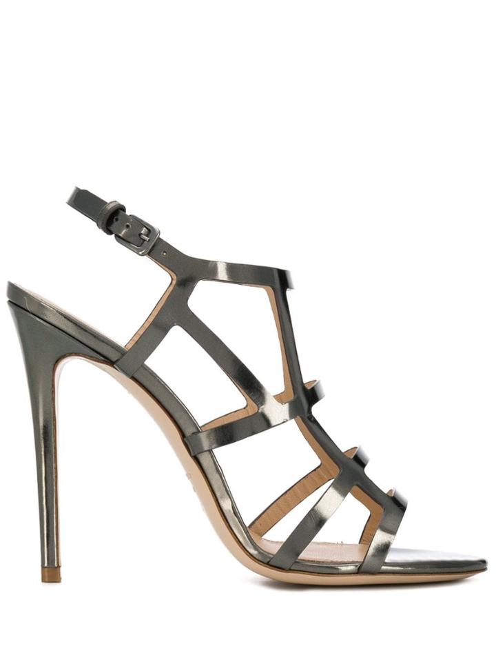Deimille Metallic Strappy Sandals - Silver