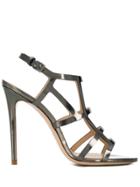 Deimille Metallic Strappy Sandals - Silver