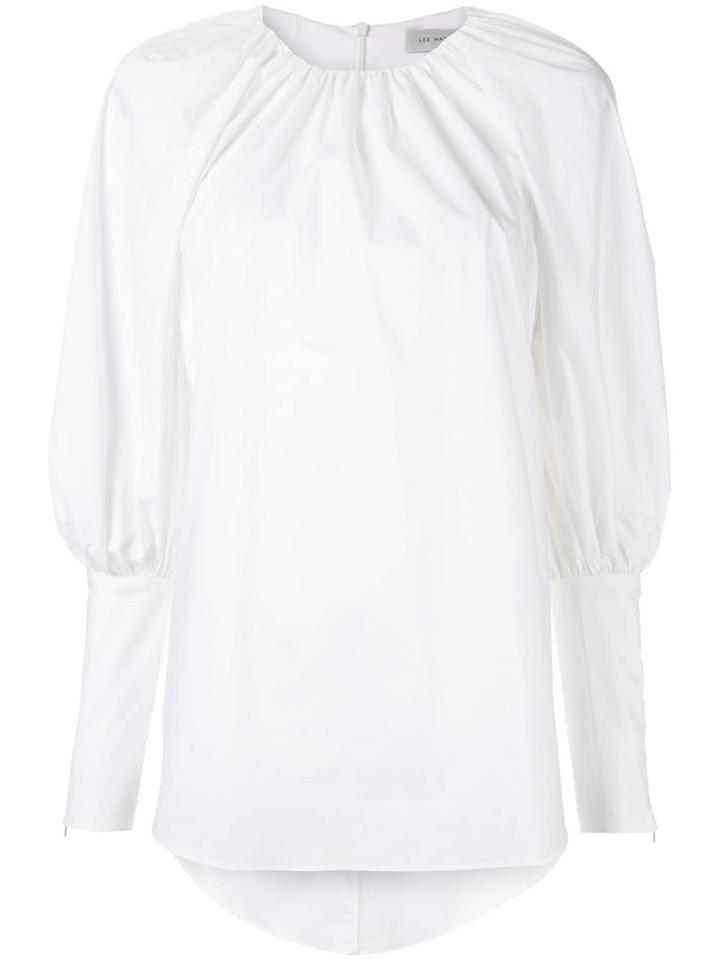Lee Mathews Elsie Ruffle Neck Shirt - White