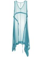 Taylor Draped Midi Dress - Blue
