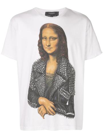 Dom Rebel 'monnalisa' Print T-shirt - White