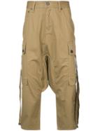Mostly Heard Rarely Seen Cropped Harem Cargo Pants - Nude & Neutrals