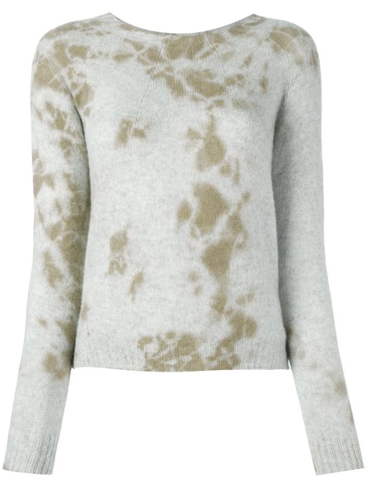 Suzusan Tie Dye Jumper, Women's, Size: Large, Grey, Cashmere