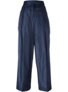 The Row High-waisted Trousers, Women's, Size: 6, Blue, Silk