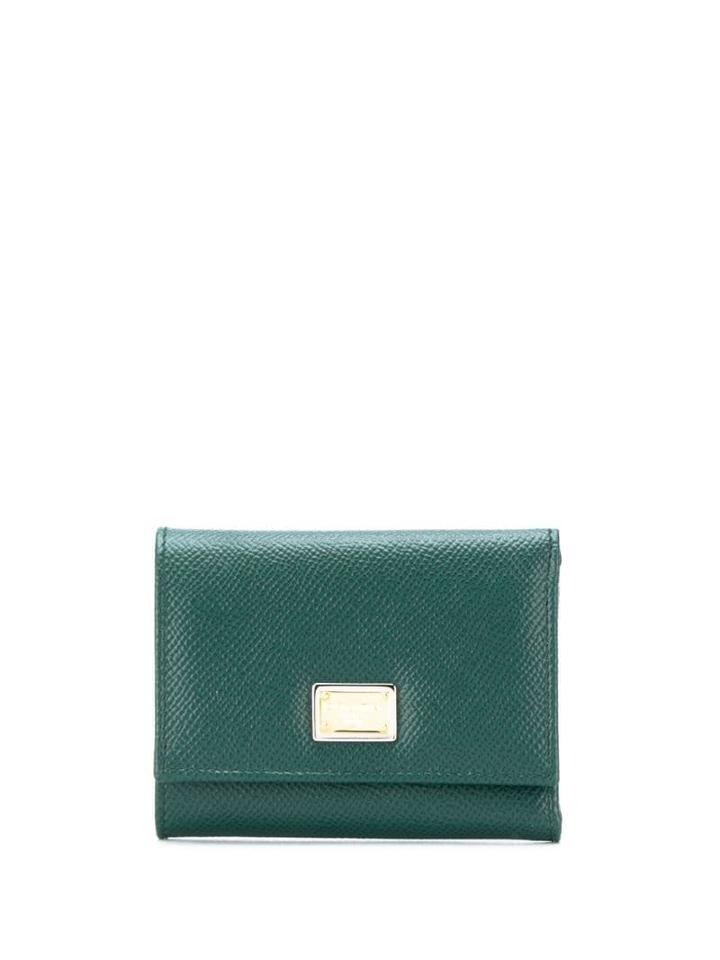 Dolce & Gabbana Dauphine Logo Plaque Wallet - Green