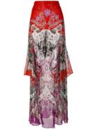 Roberto Cavalli Printed Maxi Skirt - Red