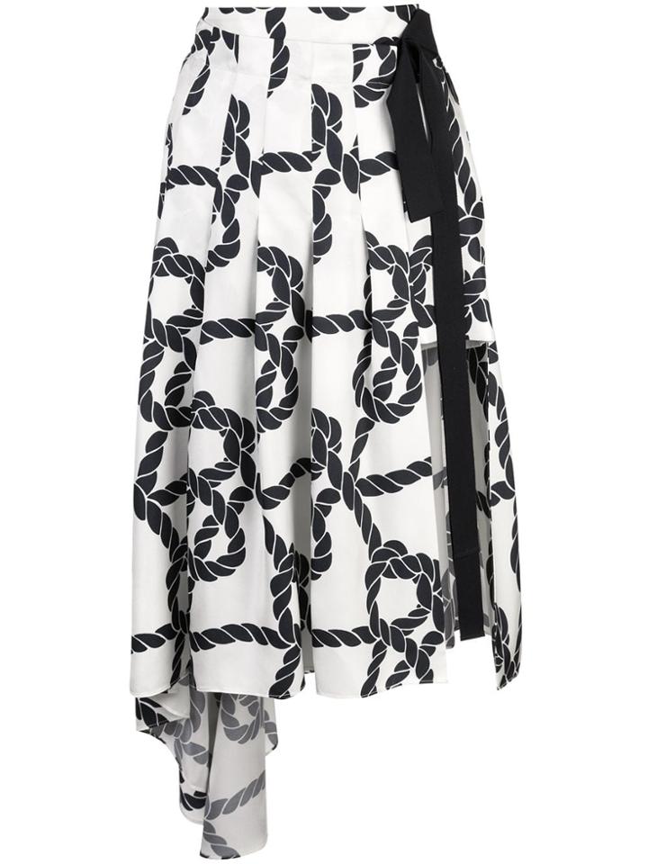 Monse Plaid Printed Shorts - White