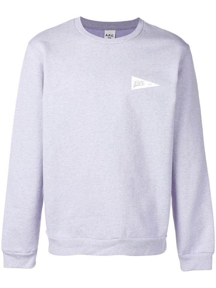 A.p.c. Chest Print Jumper - Pink