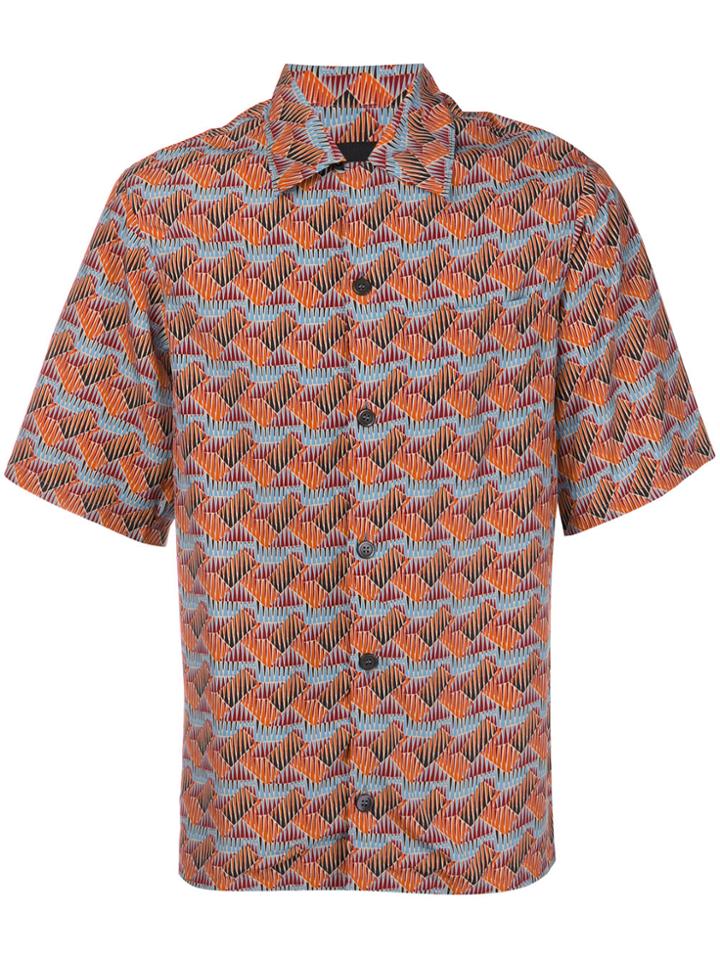Prada Patterned Shirt - Yellow & Orange