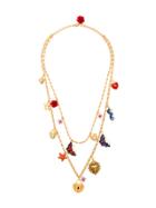 Dolce & Gabbana Charm Layered Necklace - Metallic