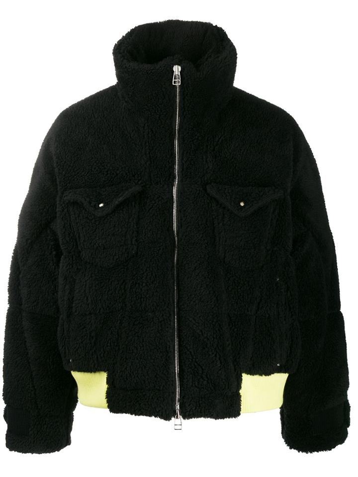 Facetasm Zipped Oversized Jacket - Black