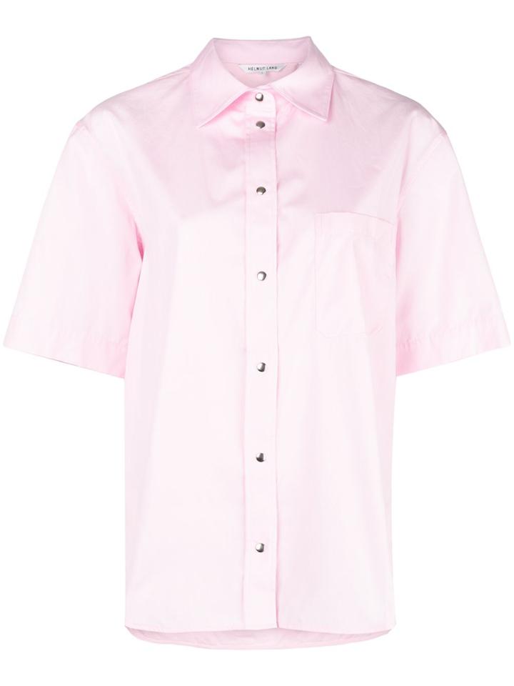 Helmut Lang Short-sleeve Fitted Shirt - Pink & Purple