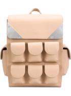 Valas Multiple Pockets Small Backpack - Nude & Neutrals
