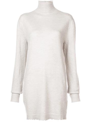 Unravel Project Cashmere Long Turtleneck Sweater - Grey