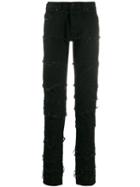 Diesel Black Gold Frayed Panelled Jeans