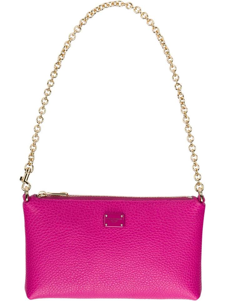 Dolce & Gabbana Small Pink Zip Pouch - Pink & Purple